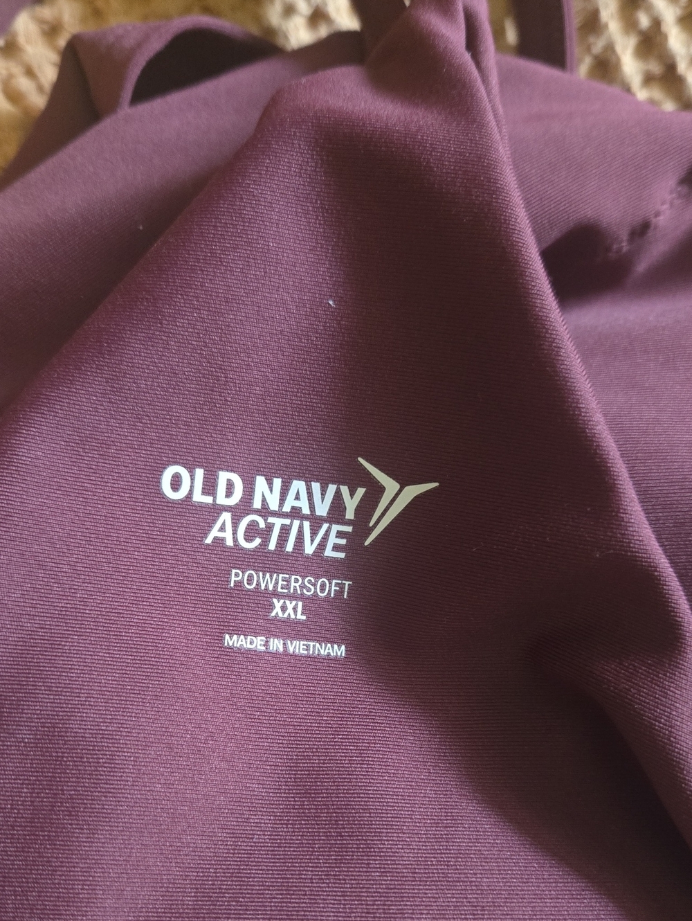 Old Navy Active Maroon Powersoft Performance Bra Top XXL